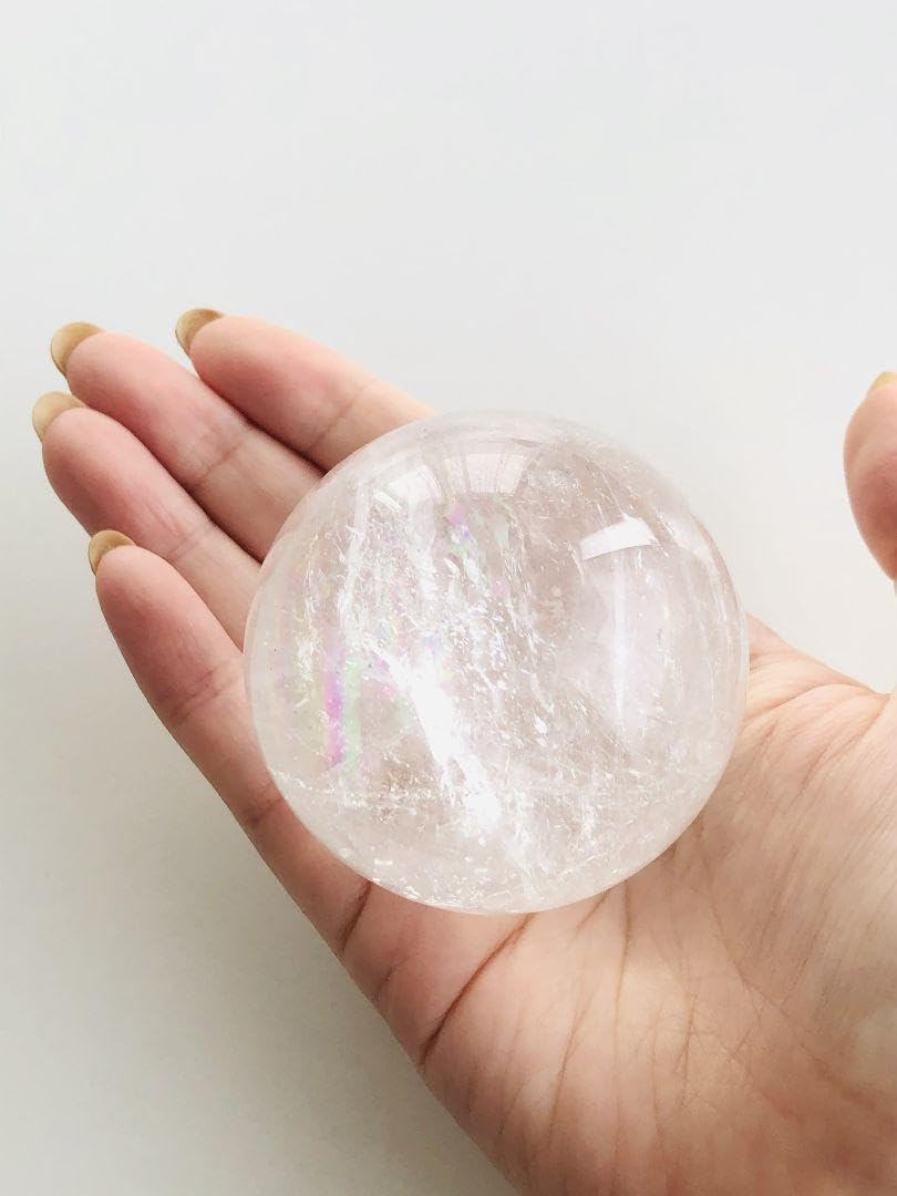 60mm！！幸せを呼ぶ♡虹入り水晶丸玉 【公式通販】